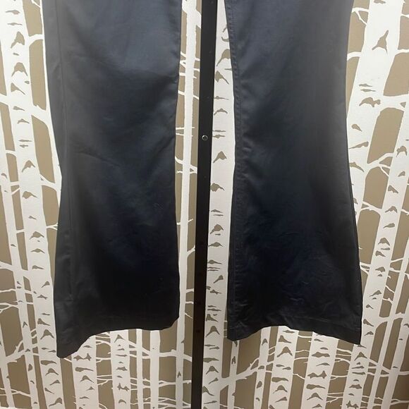 H&M Flared Leg Dress Pants Black Sateen sz 6 - Picture 4 of 10